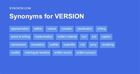 version synonym|synonym version deutsch.